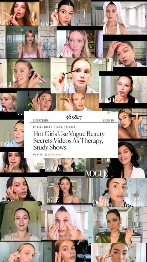 Vogue Model Diaries, Get Ready With Me Vogue, Vogue Skincare Aesthetic, Best Vogue Beauty Secrets, Vogue Beauty Secret, Watching Vogue Beauty Secrets Aesthetic, Vogue Beauty Secrets Tips, Pinterest Girlies Aesthetic, Beauty Secrets Vogue