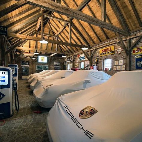 #Lingenfelter #Porsche #DreamGarage Luxury Garages, Timber Frame Garage, Porsche Garage, Loft Garage, Classic Car Garage, Big Garage, 4 Car Garage, Garage Guest House, Garage Workshop Organization