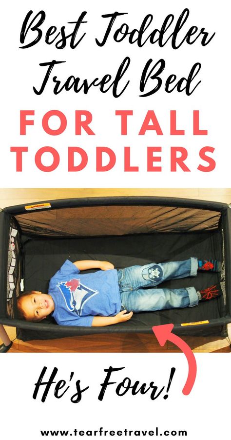 Are you looking for the best toddler travel bed? When our toddler grew too big for the playpen we wanted a portable crib that was going to last until he was out of the crib! In this article, I'll review the best toddler travel beds for toddlers still in t Camping Bed For Toddler, Toddler Camping Bed, Toddler Travel Checklist, Beds For Toddlers, Toddler Travel Activities, Portable Toddler Bed, Toddler Vacation, Toddler Travel Bed, Baby Travel Essentials