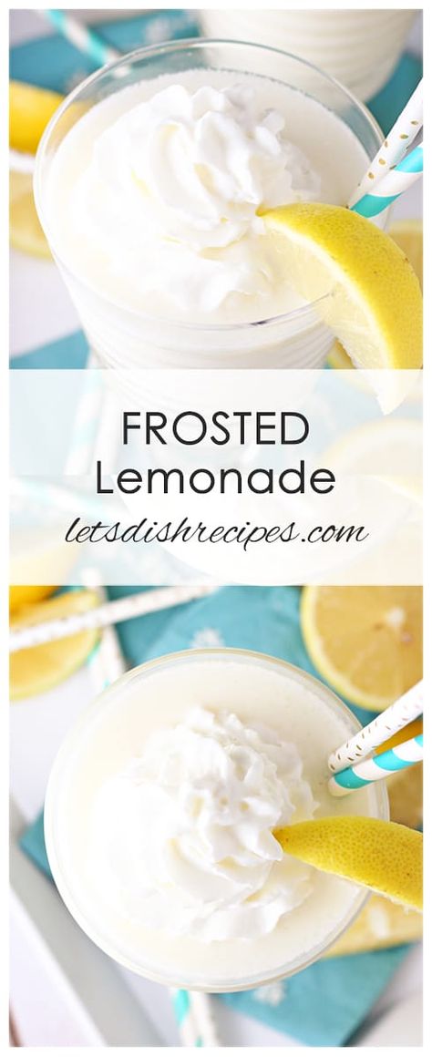 Frozen Lemonade Recipe, Frosted Lemonade Recipe, Frosted Lemonade, Frozen Lemonade, Lemonade Recipe, Lemon Meringue Pie, Lemonade Recipes, Meringue Pie, Lemon Meringue