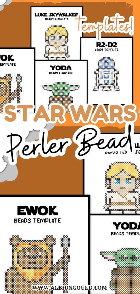 Looking for creative and fun Star Wars crafts? These Star Wars Perler bead templates are perfect for any fan! From iconic characters to favorite ships, these easy patterns are a great activity for kids and adults alike. Create your own Star Wars-themed art with these templates. Star Wars Cricut Projects, Star Wars Perler Bead Patterns, Star Wars Perler Beads, Star Wars Craft, Star Wars Classroom, Disney Craft, Melt Beads, Bead Templates, Star Wars Crafts