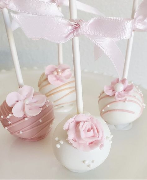 Custom Cake Pops Baby Shower Bridal Shower Wedding please Read Full Description - Etsy Light Pink Cake Pops, Pink And White Baby Shower Cake, Boho Cake Pops, Fall Girl Baby Shower Ideas, Wedding Shower Desserts, Bridal Shower Cake Pops, Cake Pops Wedding, Cake Pop Favors, Baby Cake Pops