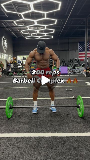 Coach Rambo 🦍🇨🇲 on Instagram: "200 Reps Barbell Complex 🥵🔥(Save & Share).. Who’s up for the challenge??   This one was fun but whooped my bl*ck a*s 😫😭  Workout:  5 RDLs  5 Bent-over rows  5 Front squats  5 OH (overhead) presses  5 Back squats   Do 8 rounds total, rest 60 seconds between rounds 🔥  Don’t forget to tag & share with a friend ❤️  Like | Share | Follow ✅  #fitnessreels #explorepage #reelsinstagram #fitness #workout #workoutmotivation #inspire #love" Barbell Workout Mens, Barbell Back Workout, Barbell Complex Workouts, Barbell Workout For Women, Barbell Complex, Hiit Workout Routine, Barbell Squat, Barbell Workout, Workout Training Programs