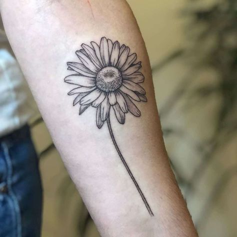 White Daisy Tattoo, Daisy Tattoo Designs, Black And White Daisy, Daisy Flower Tattoos, Daisy Tattoo, Skeleton Hand Tattoo, Tattoo Black, Traditional Tattoo Flash, White Tattoo