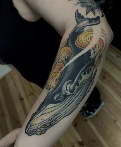 Clownfish Tattoo, Grimm Tattoo, Enough Tattoo, Berlin Tattoo, Whale Tattoo, Traditional Tattoo Designs, Sea Tattoo, Whale Tattoos, Traditional Tattoo Sleeve