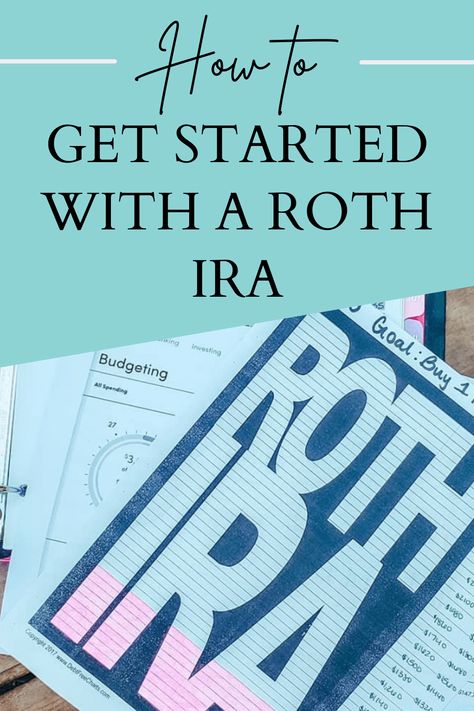 Investing can be scary but it's a worthwhile endeavor. If you're wondering how to get started with a Roth IRA this will guide you in setting it up. Homemaking Skills, Money Saving Recipes, Living On A Dime, Best Way To Make Money, Personal Finance Advice, Budget Money, Roth Ira, Thrifty Living, Finance Advice