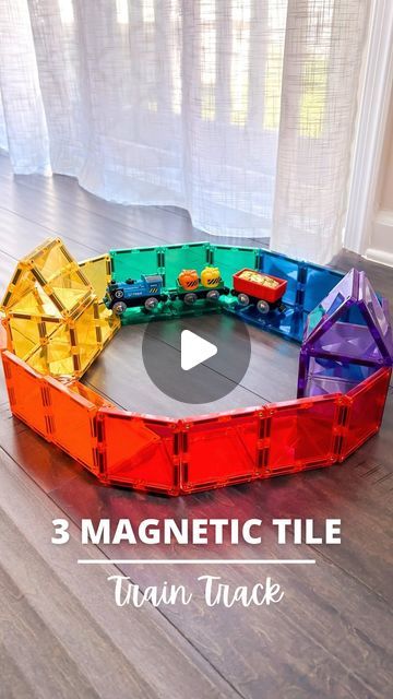 Magna Tiles Ideas For Kids, Magnetic Tiles Ideas, Magna Tiles, Tiles Ideas, Magnetic Tiles, Open Ended Play, Play Ideas, Train Tracks, Creative Kids