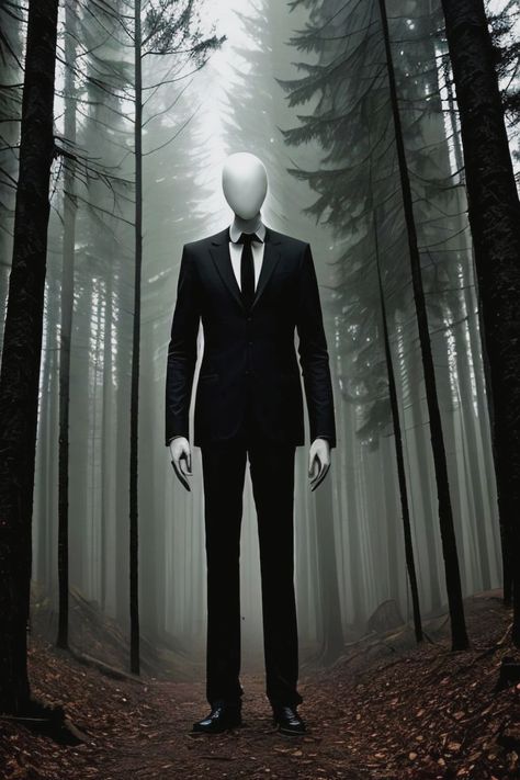 Slenderman, Horror, Terror, Forest, Dark, AI Art Creepy Pasta Dress To Impress, Hear Me Out Cake Ideas, Slenderman Real, Creepypasta Dress To Impress, Slenderman Aesthetic, Hear Me Out Cake, Hear Me Out, School Crush, Forest Dark