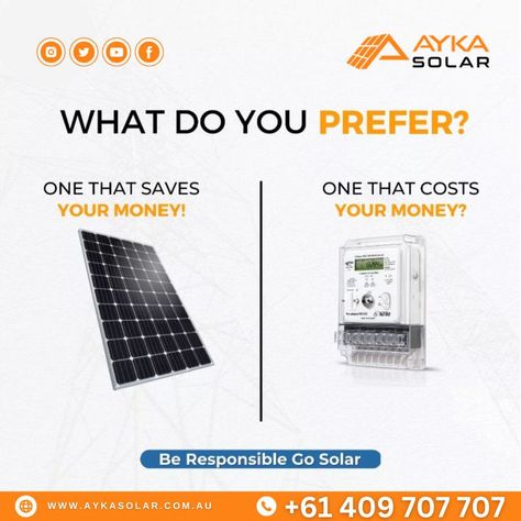 Install Solar Now & Get Rid Of High Electricity Bills In Summer ✅ Go solar with AYKA GET FREE CONSULTATION & QUOTATION. To get your solar panel installed. Contact Us Today! For more details : ☎️ Call us on +61 409 707 707 💻 Visit us at https://lnkd.in/d9PMcMk 📩 Send us an email at enquiries@ayka.com.au . . . . #aykasolar #solarcompany #solarpanel #solarenergy #solar #solarpower #solarpanels #renewableenergy #solarsystem #greenenergy #gogreen #cleanenergy #gosolar #solarpowered #energy On Grid Solar System, Solar Energy Design, Solar Energy For Home, Solar Energy Kits, Solar System Crafts, Solar Panels Roof, Solar Companies, Solar Solutions, Solar Projects