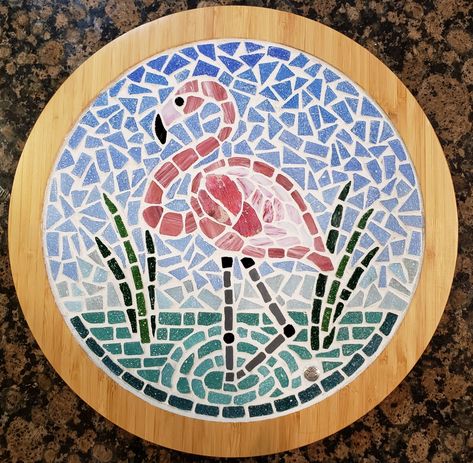 Mosaic Drawing, Journal Idea, Frying Pans, Mosaic Projects, Lazy Susan, Mural Art, Mosaic Crafts, Frying, Mosaic Art