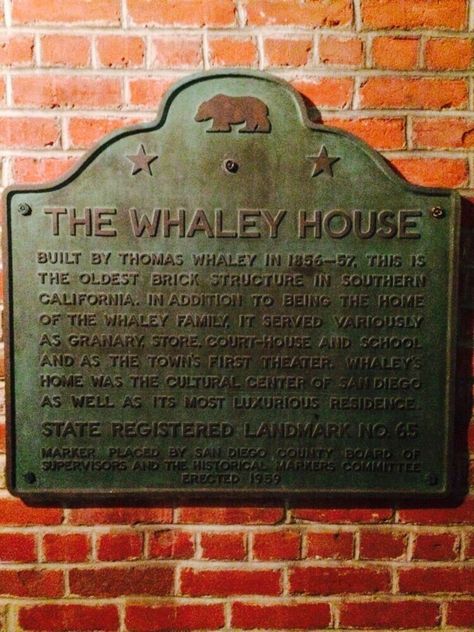 #65: The Whaley House, San Diego Hillcrest San Diego, Whaley House, Whaley House San Diego, Belmont Park San Diego, San Diego Old Town, Houses In America, Chula Vista, Old Bricks, San Diego County