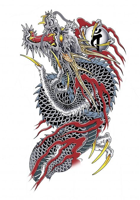 Dragon Tattoo Background, Tattoo Background Ideas, Dragon Tattoo Japanese Style, Dragon Tattoo Stencil, Tattoo Japanese Style, Tato Naga, Dragon Tattoo Art, Japanese Dragon Tattoo, Yakuza Tattoo