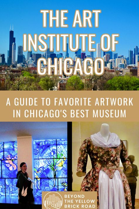 A guide to favorite artwork in the Art Institute of Chicago, the best museum in downtown Chicago and an absolute must-see on any Chicago itinerary while it's your first trip to Chicago or you're a return visitor to the Midwest's most sophisticated city. Chicago Institute Of Art, Chicago Art Museum, Chicago Must See, Chicago Places To Visit, Travel Illinois, Chicago Artwork, Chicago Painting, Chicago Art Institute, Chicago Itinerary