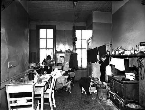 Tenement apartment in Bedford-Stuyvesant on the future site of Marcy Houses, January 1946. by La Guardia and Wagner Archives, via Flickr 1960s New York, Nyc History, Century City, Addis Ababa, Lower East Side, Little Italy, Vintage Photographs, Sewing Room, Vintage Images