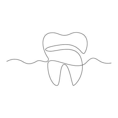 Tooth Line Art, Teeth Outline, Tooth Drawing, Tooth Outline, Tooth Clipart, Teeth Vector, Teeth Drawing, Continuous Line Drawing, Small Canvas Art