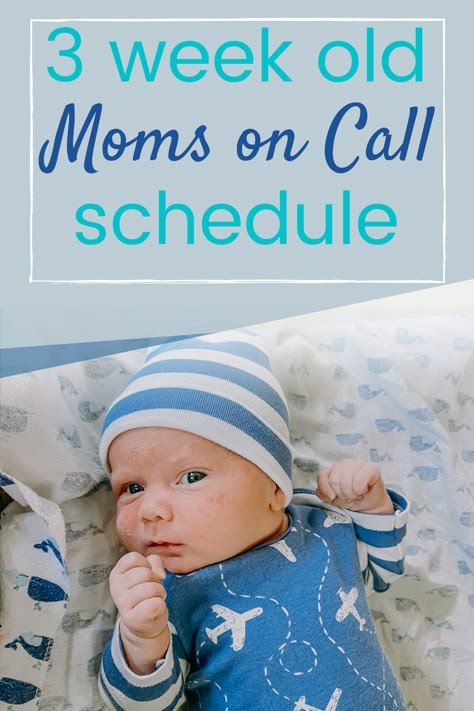 Moms on Call schedule at 3 weeks: Curious how Babywise compares to Moms on Call? Read about it here and find the perfect baby schedule for your 3 week old! 3 Week Old Schedule, Three Week Old Newborn Schedule, 3 Week Old Baby Schedule, Moms On Call Schedule, Week Routine, Perfect Schedule, Moms On Call, Gentle Sleep Training, Baby Wise