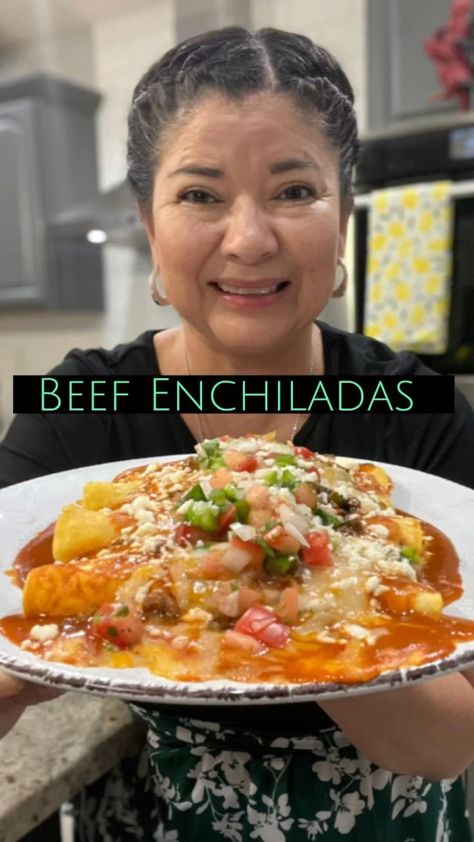 Red Beef Enchiladas in 2022 | Mexican food recipes, Mexican food recipes authentic, Mexican food recipes easy Types Of Enchiladas, Salty Cocina Enchiladas, Authentic Enchilada Recipe Beef, Enchiladas Beef Authentic, Red Beef Enchiladas, Restaurant Enchiladas, Taco Types, Salty Cocina Recipes, Beef Cheese Enchiladas