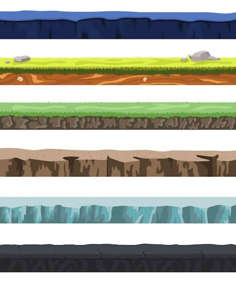 2d Game Background, Nature Road, Earth Texture, Graphics Game, Game 2d, Concept Art Tutorial, 2d Game Art, Background Design Vector, Forest Illustration