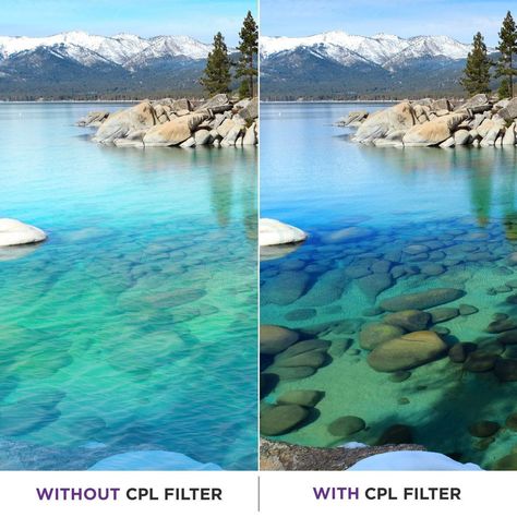 Filter Photography, Polarizing Filter, Glass Filter, Photography Filters, Photography Basics, Home Camera, Water Reflections, Water Bodies, Water Photography