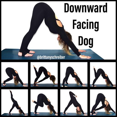 Downward Facing Dog Variations. These are some new fresh ways to do downward facing dog or Adho Mukha Svanasana Downward Dog Variations, Downdog Variations, Downward Facing Dog Pose, Yoga Content, Adho Mukha Svanasana, Downward Dog Pose, Yoga Poses Advanced, Yoga Tutorial, Downward Facing Dog