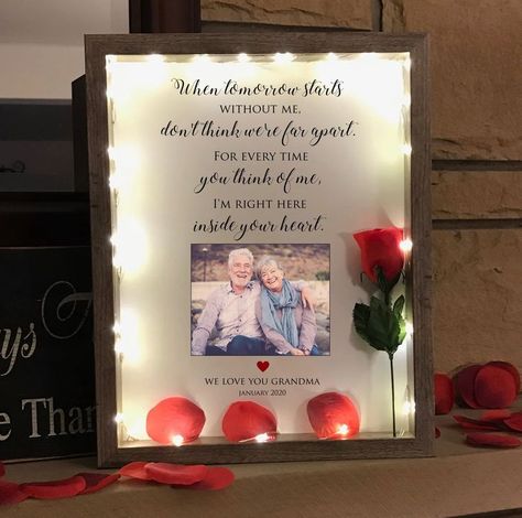 Memorial Shadow Box Ideas, Lighted Shadow Box, Loss Of Parent, Mom Loss, Easy Mother's Day Crafts, Personalized Memorial Gifts, Custom Shadow Box, In Memory Of Dad, 1 Rose