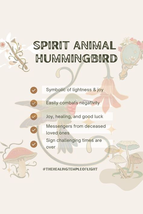 What is a spirit animal? A spirit which helps guide or protect a person on a journey and whose shares characteristics or embodies that person. If you constantly see an animal stop to take the time to look up the meaning. #spiritanimal #animalhealing #hummingbird #energy #energyhealing #spirituality #awakening #guidance #protection #crystalshop #womenownedbusiness #animalhealing #weareallone #protecttheanimals #love #mothernature #earth Hummingbird Meaning Spiritual, Hummingbird Spiritual Meaning, Exhibition Activities, Indigenous Teachings, Hummingbird Meaning, Hummingbird Symbolism, Spirit Animal Meaning, Totem Tattoo, Animal Meanings