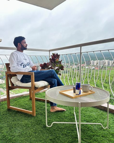 Oh … That Huge Mountain View… That white clouds… That cool balcony… Monsoon vibes ….. Enjoying the first rain seating in 13th floor of my designed Balcony … ❤️❤️❤️❤️❤️ . . #balcony #balconygarden #monsoon #interiordesign #interiordesigner #home #homedecor #india #indian #jamshedpur #jamshedpurfc #trendingpost Cool Balcony, First Rain, 13th Floor, White Clouds, Balcony Garden, Mountain View, Balcony, Flooring, India