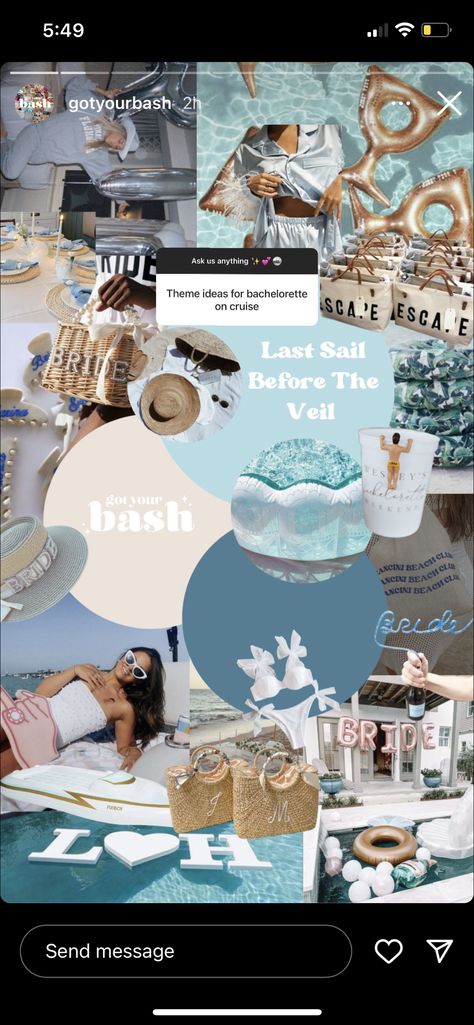 Bachelorette Party Mood Board, Last Splash Bachelorette Party, Last Splash Bachelorette, Cruise Bachelorette Party, Bach Themes, Summer Bachelorette Party, Party Mood Board, Charleston Bachelorette Party, Nautical Bachelorette Party