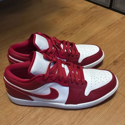 Size 13 Jordan 1 low Cardinal Red Jordan 1 Low Cardinal Red, Red Shop, Jordan 1 Low, Jordan 1, Size 13, Jordan, Plus Fashion, Red, Closet