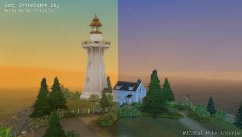 Sims 4 Cottage, Sunrise Colors, Moonlit Sky, Best Sims, Foggy Morning, Milk Thistle, Sims 4 Game, Maxis Match, Custom Content