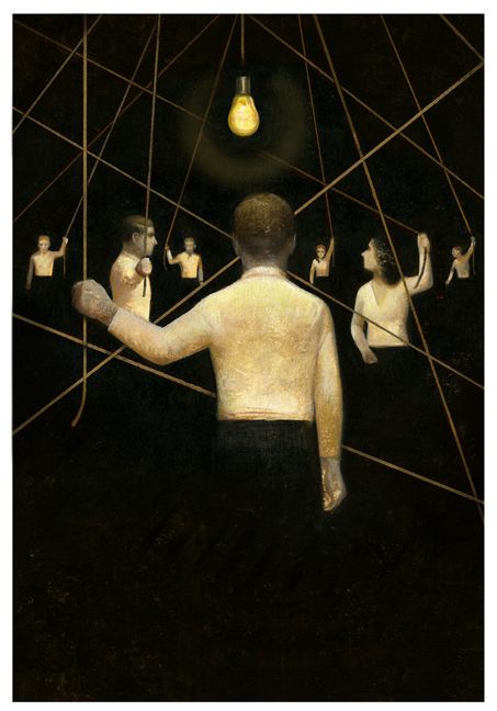 made by: Gerard DuBois , 'Uncertainty / Part 1' - (Lightbulb) Gerard Dubois, Meaningful Paintings, Dark Portrait, Science Magazine, Caricature Artist, Social Art, Layout Architecture, Unique Drawings, Artist Models