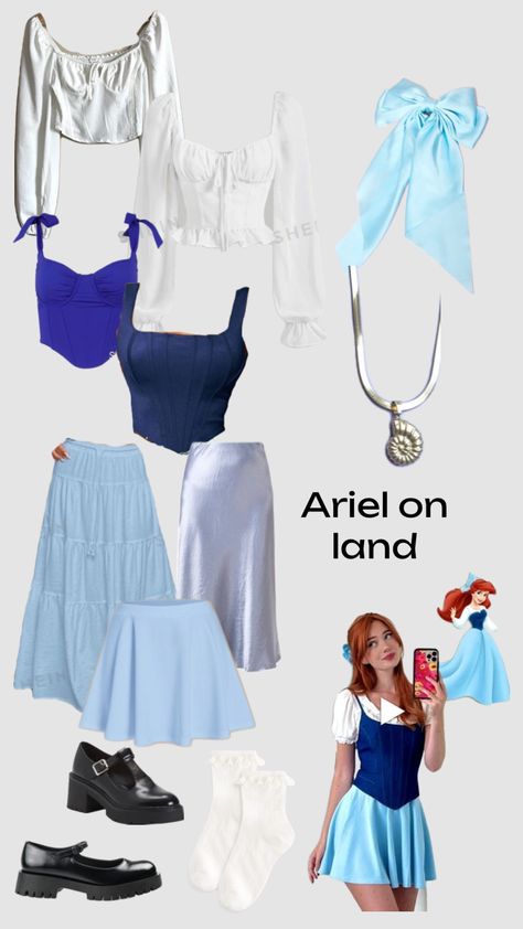 Ariel Disney Outfit, Ariel Outfit Ideas, Winter Spirit Week, Ariel Outfit, Halara Dress, Disney Bound Outfits Casual, Theme Park Outfits, Disney Themed Outfits, Ariel Disney