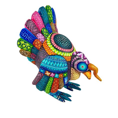 Magaly Fuentes and Jose Calvo: Fine Collector Turkey Art Native American, American Indian Art, Wood Carvings, Colorful Birds, Mexican Folk Art, Native American Indians, Family Traditions, American Indian, Painting Style