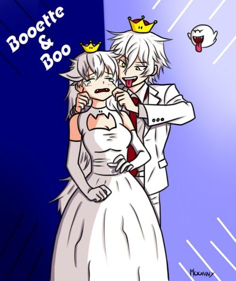 Booette e Boo Luigi And Booette, King Boo Cosplay Male, King Boo Human, Booette Fan Art, Super Mario Oc, King Boo Fanart, Boosette Fanart, Queen Boo, Princess Boo