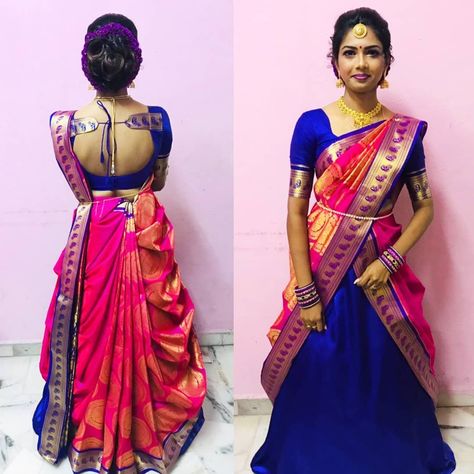 #cancansaree #skirtsaree by #kmtresahbridalandbeauty Cancan Saree, Budget Room Decor, Sari Lehenga, Lehenga Style Saree, Dry Rose, Lehenga Saree Design, Saree Wearing Styles, Half Saree Lehenga, Pattu Saree Blouse Designs