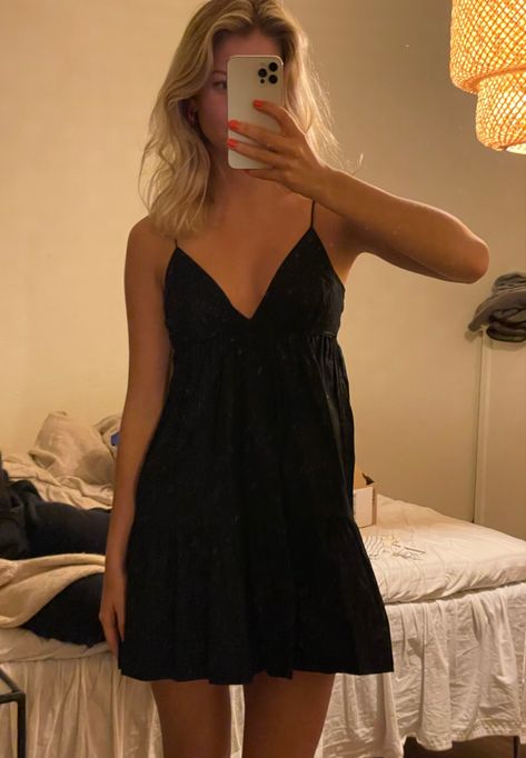 Black Sundress Outfit Summer, Black Sundress Outfit, Sundress Outfit Summer, Scandinavian Fashion Summer, Promotion Dresses, Sundress Outfit, Black Sundress, Scandinavian Fashion, Dress Aesthetic