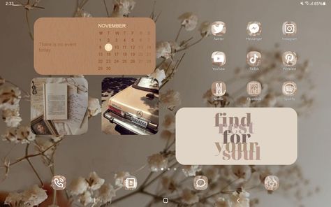 How To Make Your Samsung Tablet Aesthetic, Tablet Theme Aesthetic, Tablet Homescreen Ideas Android, Samsung Tab A8 Aesthetic, Samsung Tablet Aesthetic Homescreen, Samsung Tablet Homescreen Ideas, Ipad Aesthetic Organization Wallpaper, Bts Wallpaper For Tablet, Samsung Tablet Homescreen Layout