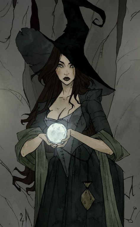 Witch Poses, Abigail Larson, Witch Drawing, Creature Fantasy, Witch Characters, Fantasy Witch, 동화 삽화, Dark Witch, Witches Hat