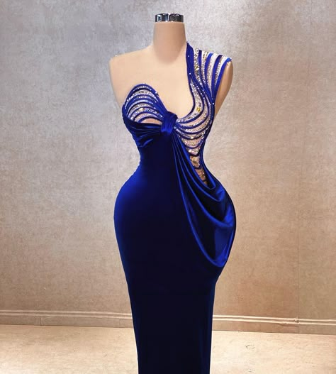 Goddess Exclusive, Dinner Gowns, Blue Velvet Dress, Draping Fashion, Dinner Dress Classy, Glamour Dress, Luxury Dresses, Ballroom Dress, Dinner Dress