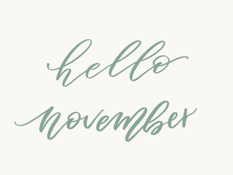 #procreatelettering #procreate #handlettering #calligraphy #month #november Handlettering Calligraphy, Hello November, Procreate Lettering, Hand Lettering, Calligraphy, Pen