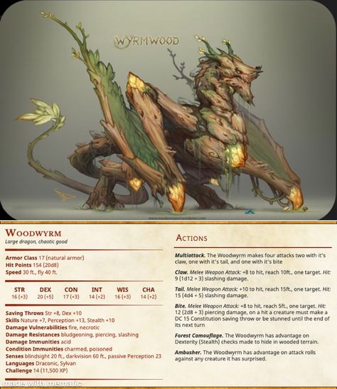 Dnd Monsters Concept Art, Cool Dnd Monsters, Easy Dnd Monsters, Dnd 5e Fey Creatures, Dnd Feywild Creatures, Dnd Creatures Concept Art, Dnd Cute Creatures, Dnd Forest Creatures, Dnd Creatures Monsters