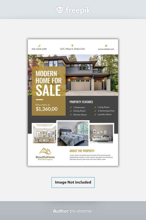 Hotel Marketing Design, Real Estate Marketing Flyers, Interior Designer Business Card, Real Estate Banner, Modern Real Estate, Modern Homes For Sale, Real Estate Marketing Design, Real Estate Signs, Facebook Cover Design