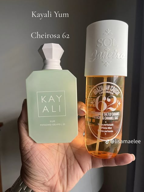 Kayali Vanilla 28 Layering Combo, Layer Perfume, Lotion Combos, Hygiene Products Aesthetic, Kayali Vanilla 28, Perfume Smell Good, Fragrance Combinations, Fragrance Combos, Kayali Vanilla