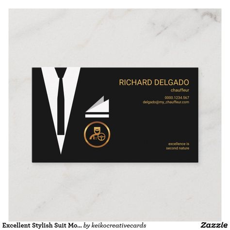 Service Business Card, Automotive Business, Mini Business Card, Hairstylist Business Cards, Business Card Design Inspiration, Visiting Card Design, Chauffeur Service, Service Business, Stylish Suit