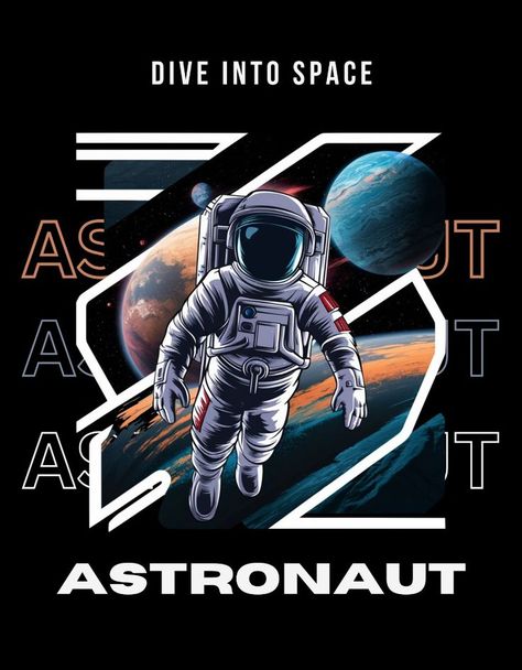 Astronaut Artwork, Space Art Wallpaper, Cool Cartoon Drawings, Truk Besar, T-shirt Photography, Automotive Logo Design, Apparel Design Inspiration, T Shirt Design Template, Shirt Logo Design