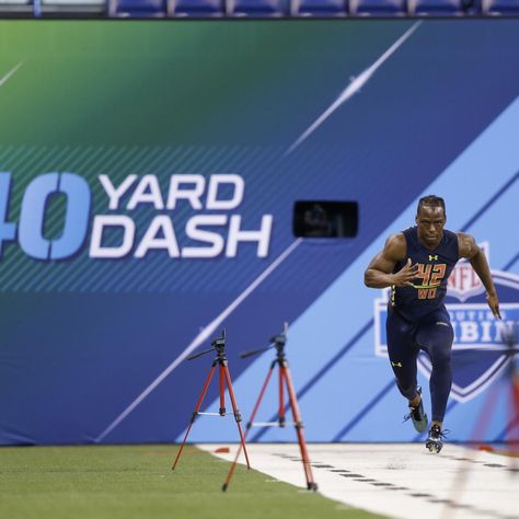 The Fastest 40 Times in NFL Combine History | Bleacher Report | Latest News, Videos and Highlights Torn Labrum, Nfl Combine, Lucas Oil Stadium, Indoor Track, Chris Johnson, Bo Jackson, Bleacher Report, Long Jump, Nfl Games