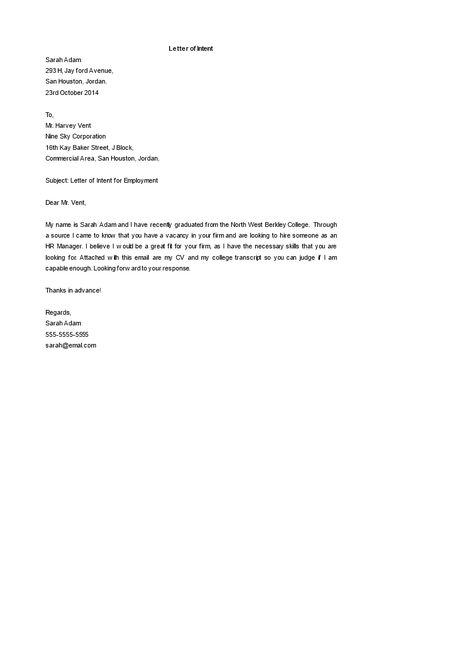 Letter of Intent Format for Job - How to create a Letter of Intent Format for Job? Download this Letter of Intent Format for Job template now! Job Letter, Introduction Letter, Letter Of Intent, Happy Easter Wishes, Letter Example, Hr Management, Job Application, Legal Advice, Job Opportunities