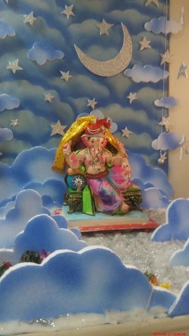 Gauri Decoration, Eco Friendly Ganpati Decoration, Ganpati Decoration Ideas, Ganpati Decoration Theme, Ganesh Pooja, Mandir Decoration, Ganesh Chaturthi Decoration, Ganapati Bappa, Ganpati Decoration At Home