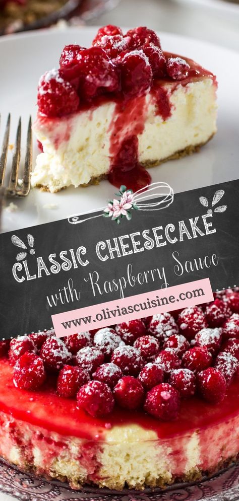 Best Raspberry Cheesecake, Raspberry Cheesecake Topping Recipe, Red Raspberry Cheesecake, Homemade Raspberry Cheesecake, Raspberry Glaze For Cheesecake, Fruit Topping For Cheesecake, Toppings For Cheesecake Ideas, Cheese Cakes For Birthday, Spring Cheesecake Recipes