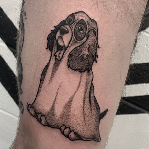 Ghost doggie 👻 🐶 Thank you Mitchel for coming in! • • • • #ghostdog #dog #dogtattoo #ghosttattoo #tattoo #ink #inked #blackandgrey #blackandgreytattoo #blackandgreytattoos #linework #cutetattoo #cute #dogs #michigantattooers #michigantattooartist #femaletattooartist #tattooer #tattooartist #tattoos Ghost Puppy Tattoo, Spooky Dog Tattoo, Halloween Dog Tattoo, Dog Skeleton Tattoo, Ghost Dog Tattoo, Tattoo Perro, Michigan Tattoos, Energy Tattoo, Puppy Tattoo